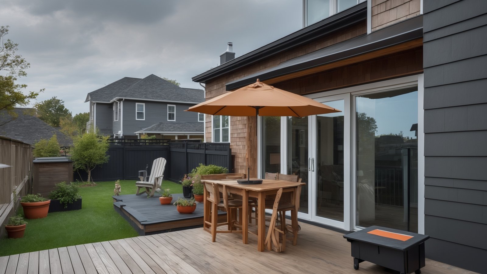 Professional deck builder inspecting damaged deck to determine repair or replacement needs